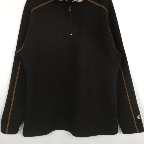 Kuhl Europa Quarter Zip Sweater Fleece Brown Men’s XXL - Picture 4 of 13